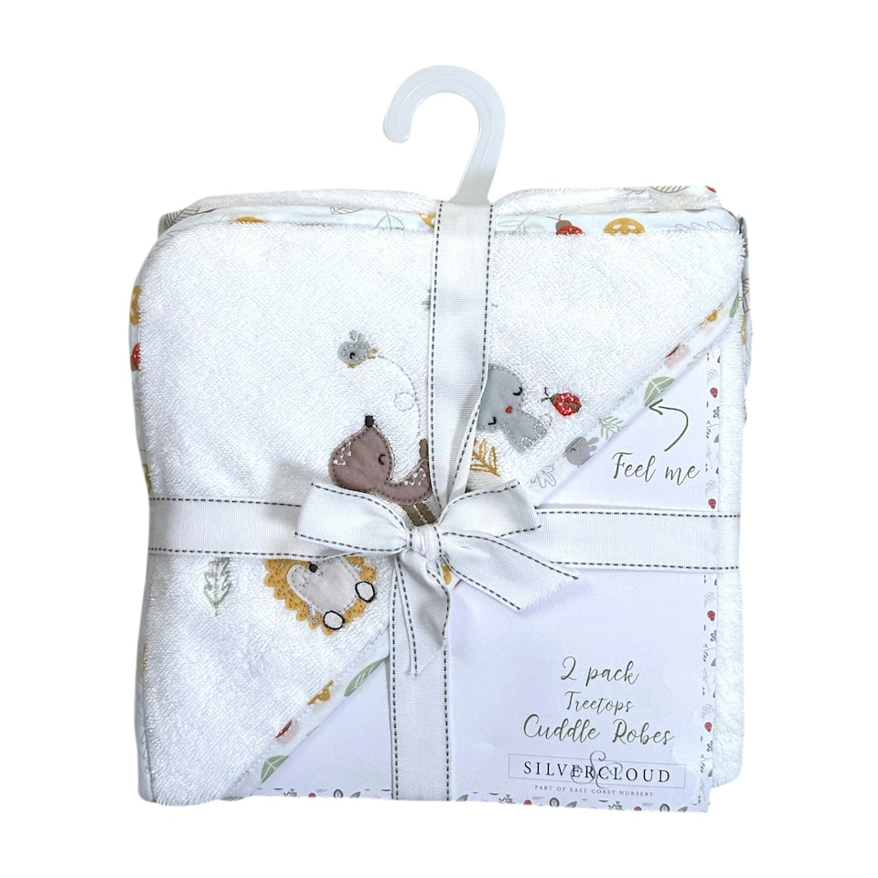 image 1 of Silver Cloud Treetops Hooded Cuddle Robes Pack of Two N/A