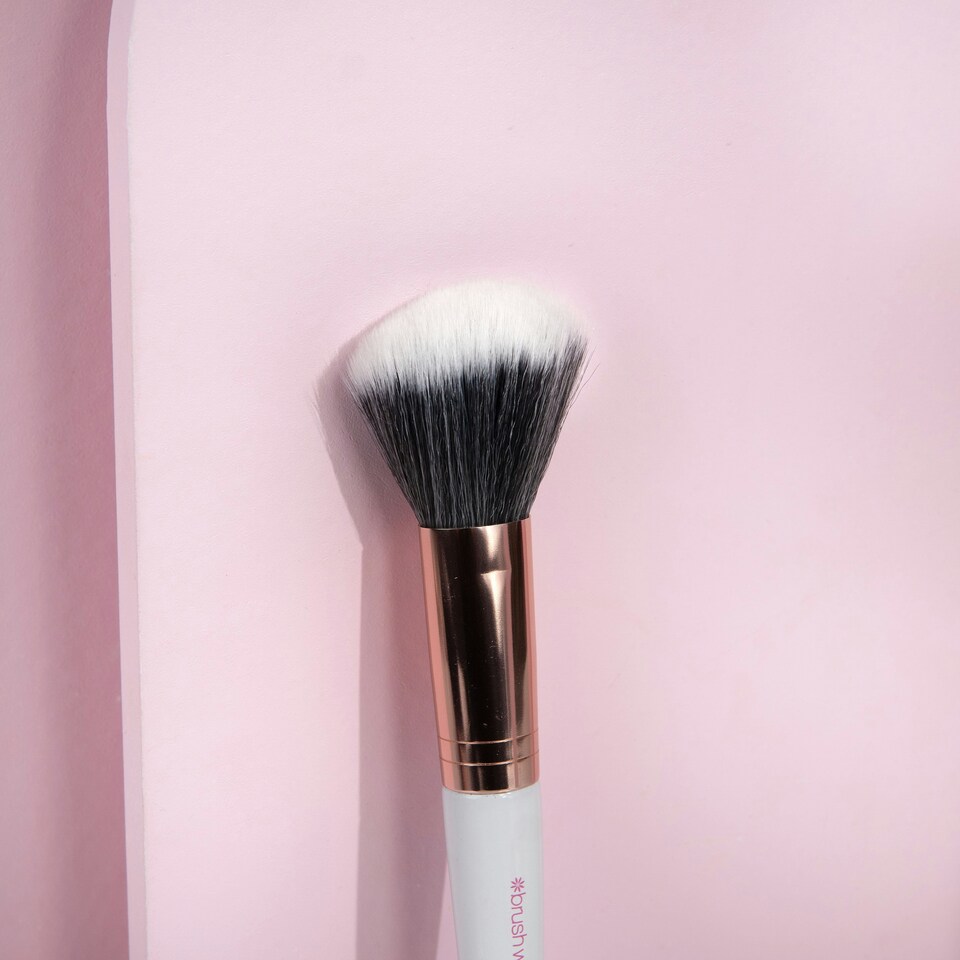 image 1 of Brushworks White & Gold Blush Brush
