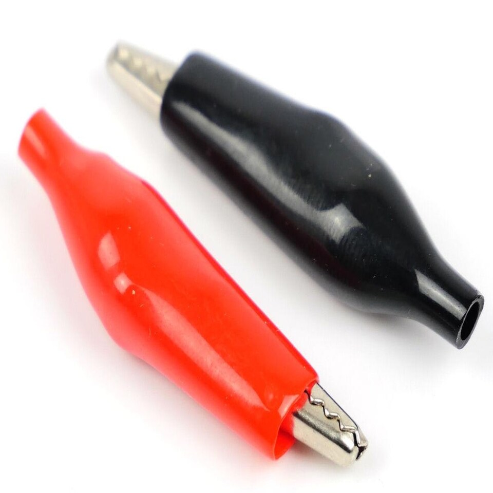 image 1 of Gaugemaster Electric Crocodile Clips Red/Black (Pair)
