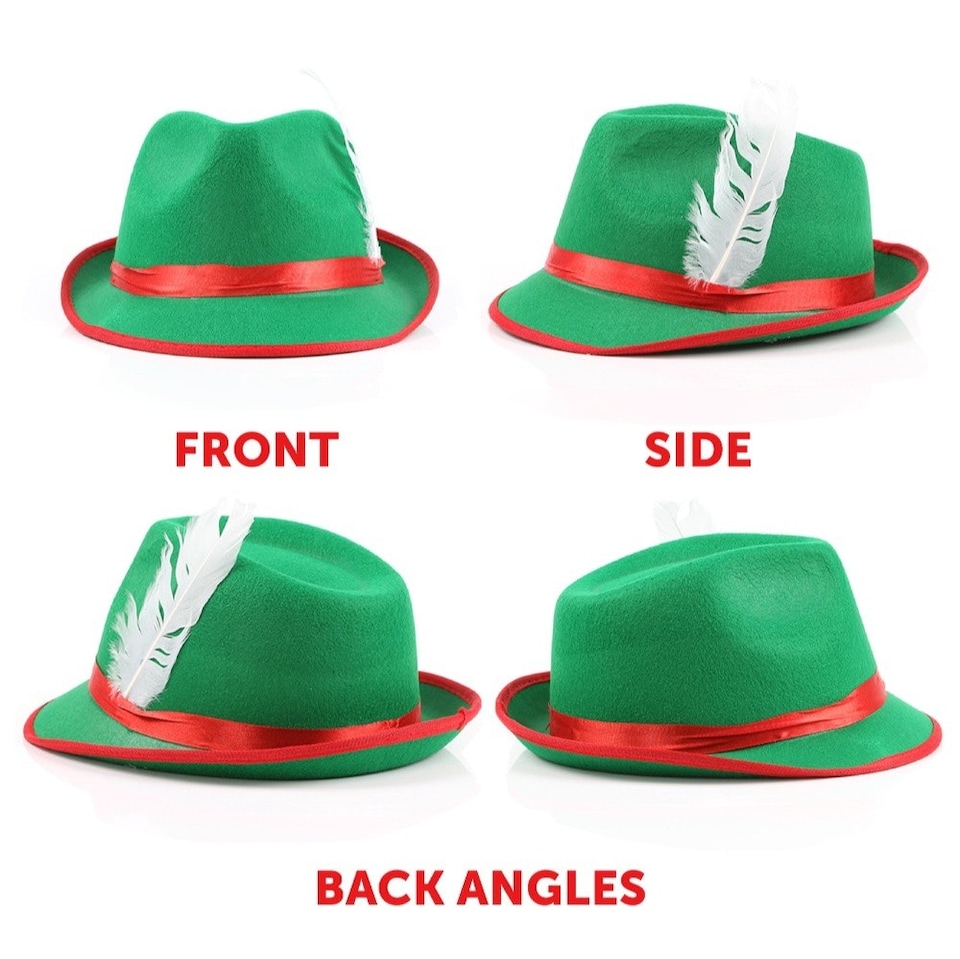 image 1 of England Flag + Green Bavarian Hat | Green | One Size