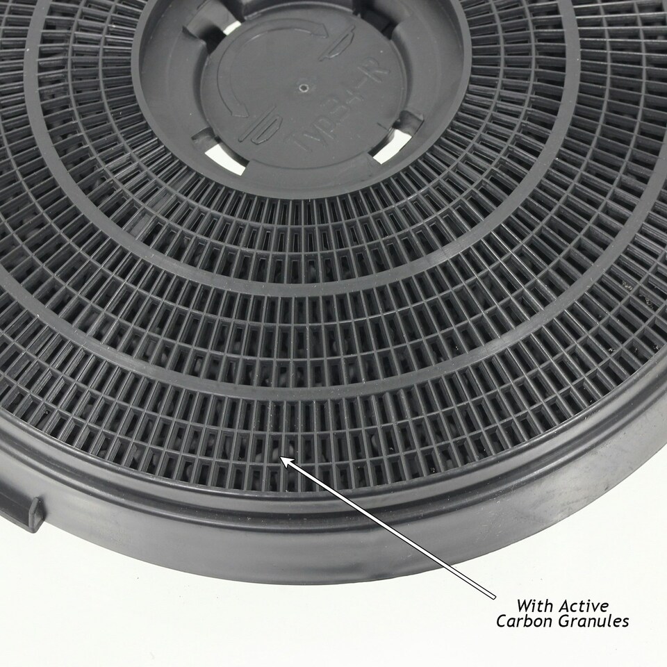 image 1 of SPARES2GO Carbon Filter compatible with Elica Charcoal Cooker Hood Round Fan Vent Type 34 260 mm x 50 mm