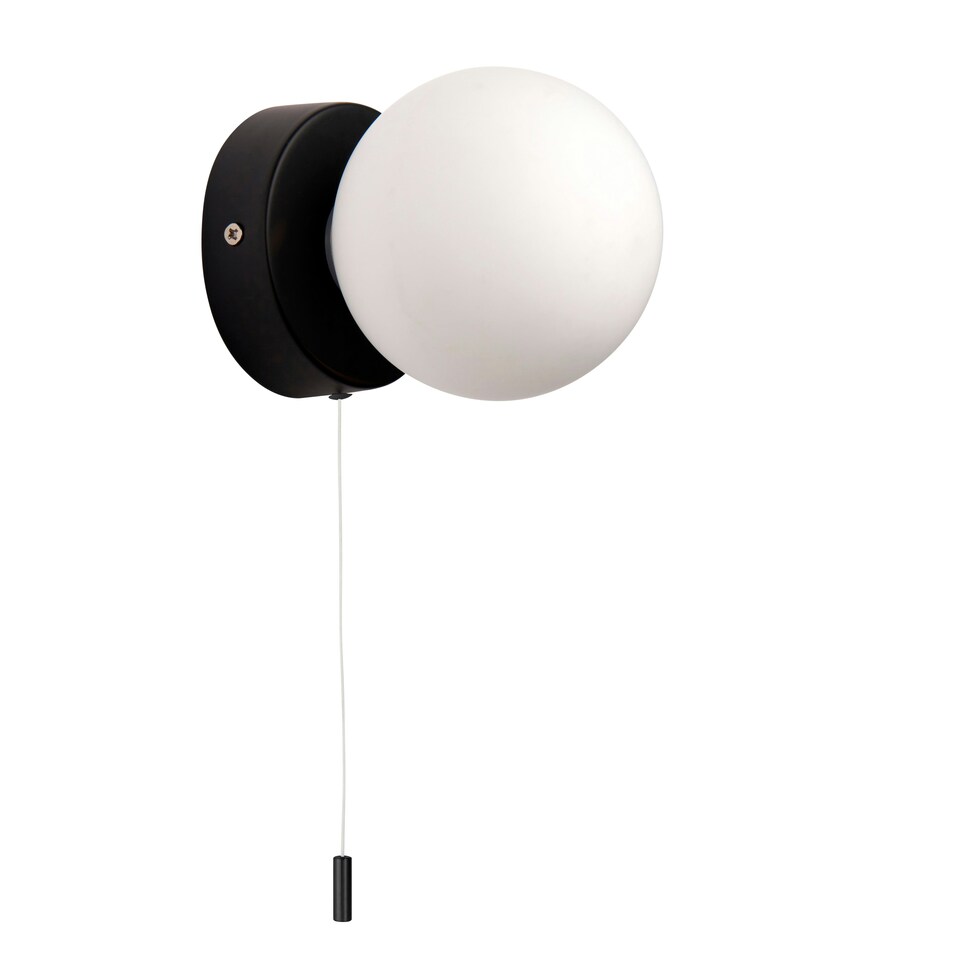 image 1 of Toronto Matt Black IP44 Wall Light