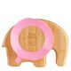 image 2 of Tiny Dining Children's Bamboo Suction Elephant Plate - Pink | Pink | Pink