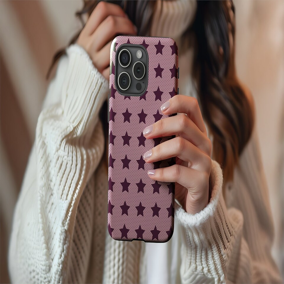 image 1 of Burgundy Stars Red | iPhone 14 Plus
Tough