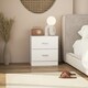 image 6 of HOMCOM Bedside Table w/ 2 Drawers, Nightstand, Side Storage Cabinet Unit