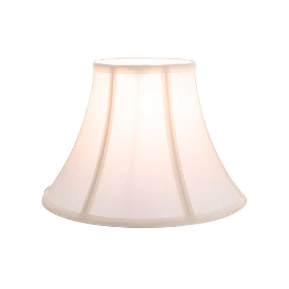 image 1 of Traditional Empire Shaped Small 8" Lamp Shade in Silky Cream Cotton Fabric | Cream | Cream | 1
