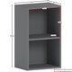 image 3 of Vida Designs Oxford 2 Tier Cube Bookcase Display Storage, Grey