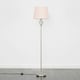 image 2 of ValueLights Traditional Style Satin Nickel Barley Twist Floor Lamp With Pink Light Shade