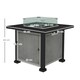image 7 of Outsunny Outdoor Propane Gas Fire Pit Table w/ Wind Screen & Glass Beads, Grey