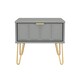 image 1 of Metro 1 Drawer Bedside Table in Dusk Grey (Ready Assembled) | Grey | Dusk Grey