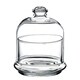 image 7 of Mini Glass Service Bowl Pastry Cookie Candy Dish Jar with Bell Dome Lid | Clear | Clear | 2 Dishes | 2
