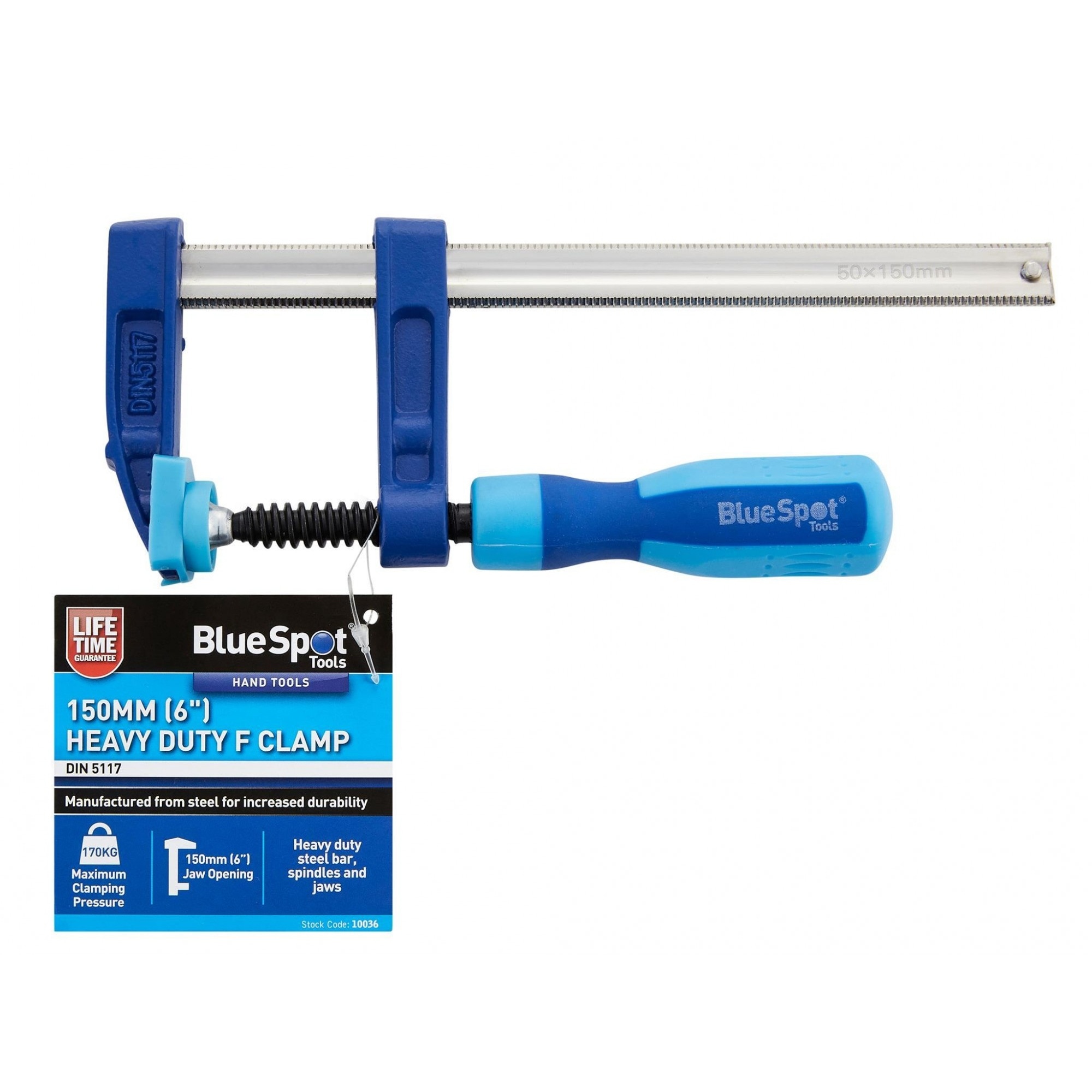 Bluespot Tools Heavy-duty F-clamp Multi Multi Colour 50 x 150mm 1