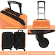 image 2 of 55x35x20cm Carry On Cabin Hard Shell Suitcase - 100+ Airlines Approved Including EasyJet (Paid), British Airways, Ryanair (Priority), TUI Orange | Orange/Black | Cabin Bag