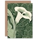 image 1 of Single White Calla Lily Flower Nouveau Sympathy Birthday Her Card