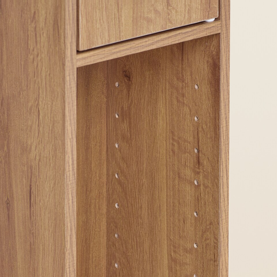 image 1 of SoBuy BZR34-II-PF,Tall Bathroom Storage Cabinet with 4 Adjustable Shelves and 1 Drawer | Brown | Dark Brown | 1