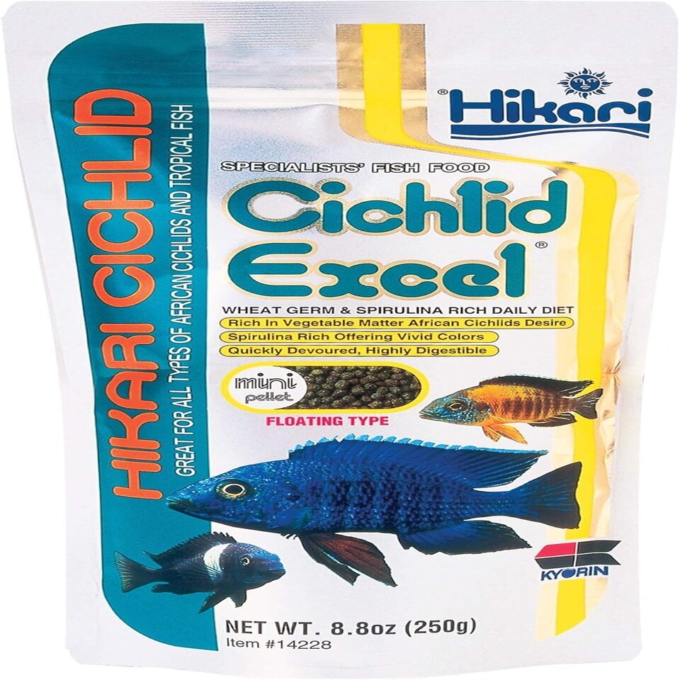 image 1 of Hikari 8.8-Ounce Cichlid Excel Floating Pellets for Pets, Mini