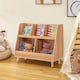 image 3 of COSTWAY Wooden Children Bookcase Bookshelf Cabinet Natural | Yellow