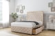image 3 of Sloomy Sofia Gold Sand Naples Divan Bed With Mattress 2 Drawers Right Side With 54" Floor Standing Headboard & 12" Matching Footboard 4'6 Double | Cream | Sand | Double | 1