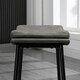 image 6 of HOMCOM Breakfast Bar Stools Set of 2 Upholstered Barstools w/ Curved Seat Grey
