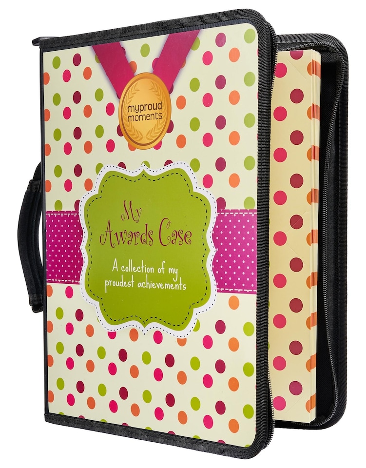 image 1 of My Proud Moments Medal, Badge & Certificate Case - Original Spotty