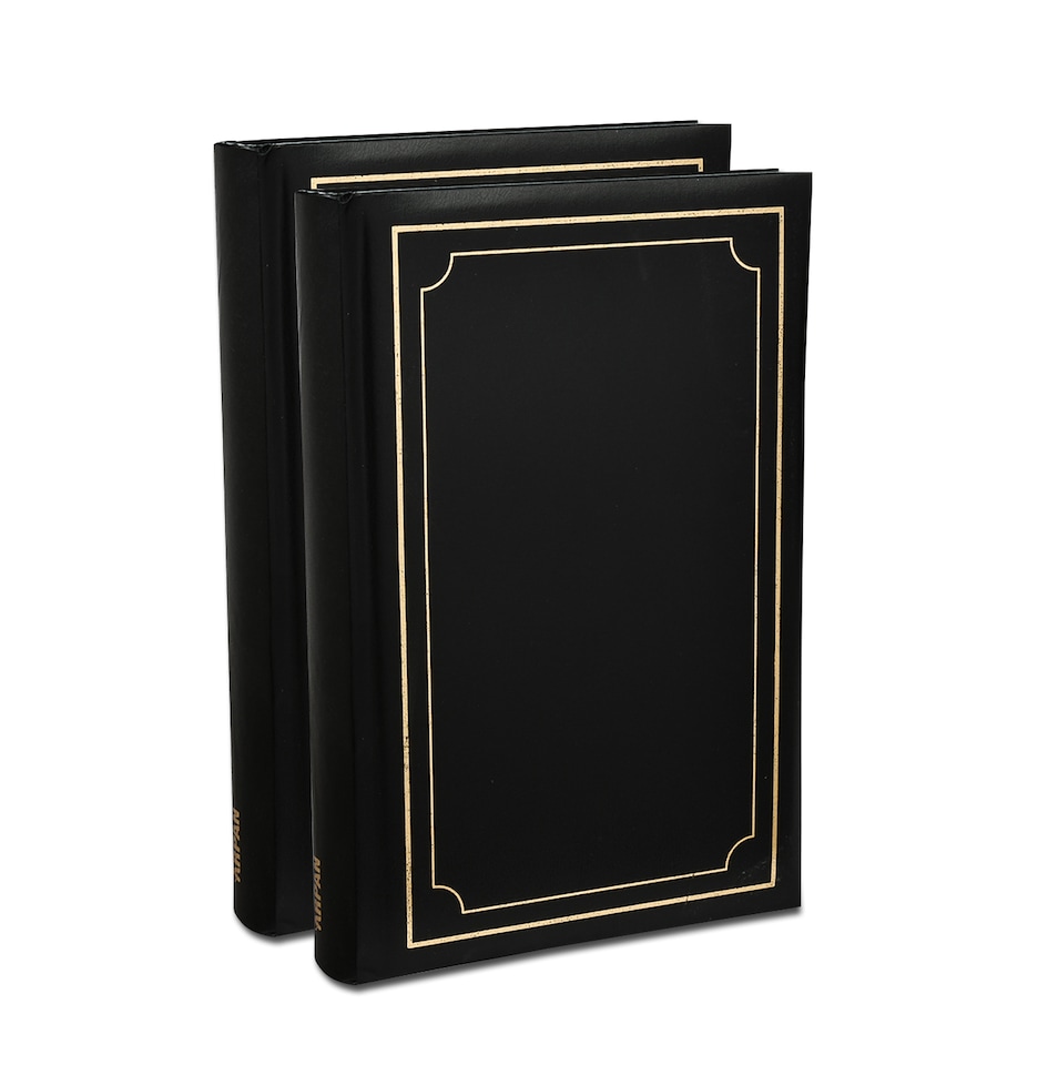 image 1 of ARPAN Deluxe Padded Cover Slip In Memo Photo Album for 300 Photos 6x4" (10x15cm) – Bookbound Picture Album with Memo Writing Space – Black