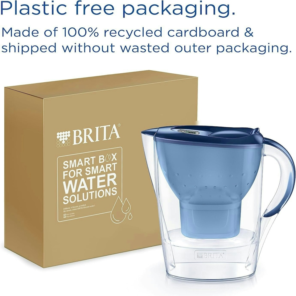image 1 of BRITA Marella Water Filter Jug Blue (2.4L) incl. 1x MAXTRA PRO Pure Performance Cartridge