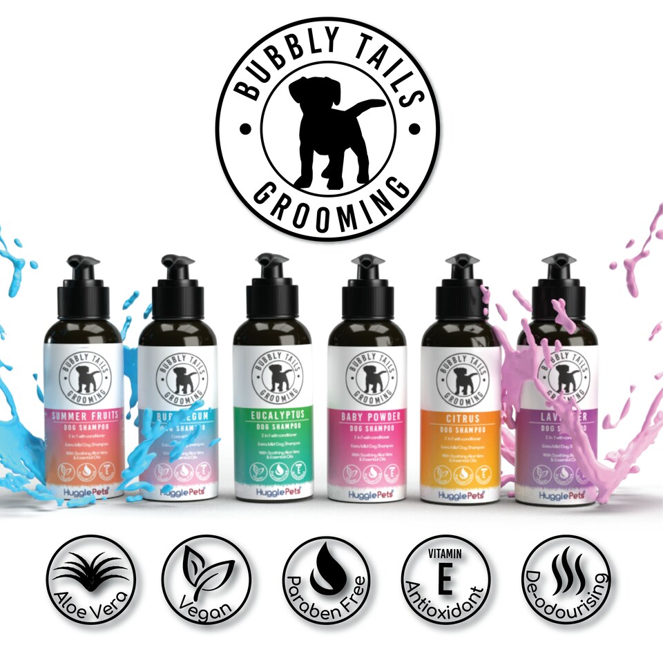 image 1 of HugglePets Bubbly Tails Dog Shampoo - Bubblegum (Whitening)