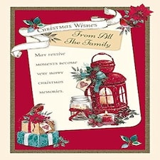 From all the Family All Of Us Nice Verse Quality New Christmas Card