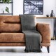 image 3 of Waffle Collection Recycled Cotton Throw in Charcoal (50" x 60") Grey | Grey