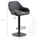 image 7 of HOMCOM Adjustable Bar Stools Set of 2, Swivel Barstool W/ Footrest Black