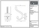 image 4 of Hammer & Tongs Square Back Scroll Hat & Coat Hook - W35mm x H100mm - Black