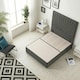 image 2 of Sunburst Divan Bed with 54'' Floor Standing Headboard Tweed Fabric | Grey | Charcoal