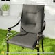 image 7 of Outsunny Set of 4 Garden Chair Cushions, Outdoor Seat Pads, Charcoal Grey 