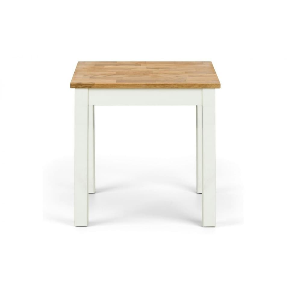 image 1 of Ivory and Oak Classic Lamp Table White