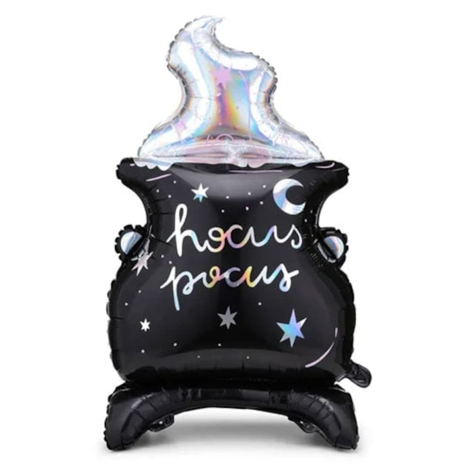image 1 of Halloween Hocus Pocus Cauldron Air Fill Standing Foil Balloon 80cm / 31.5 in