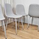image 8 of Dining Chairs Set of 4 Grey Leather Kitchen Chairs Grey