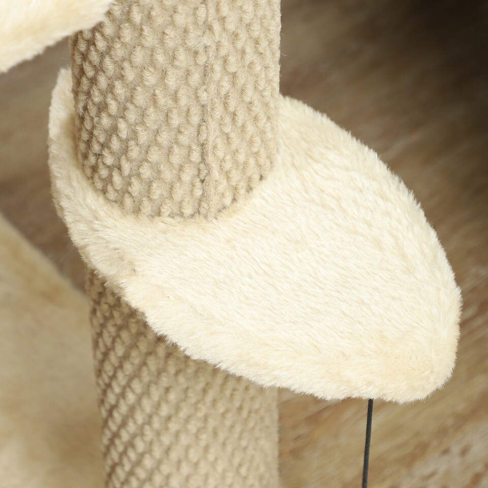 image 1 of pawHut Pet Stairs with 4-step Stair, Scratching Posts, Platforms, Toy Ball