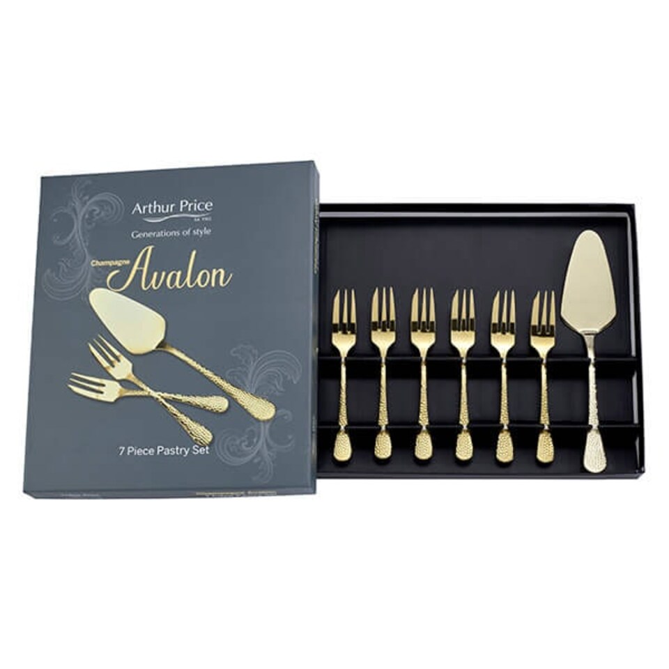 image 1 of Arthur Price Champagne Avalon 7 Piece Pastry Set