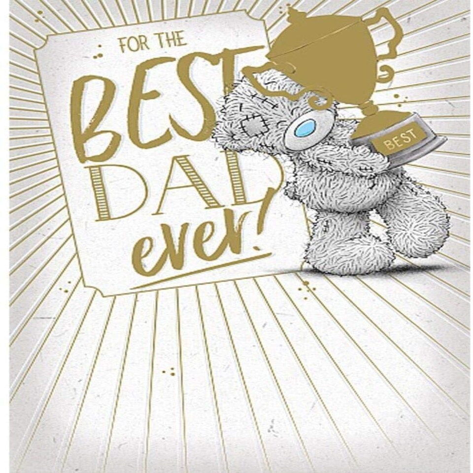 image 1 of Bear With Trophy Design Best Dad Ever Father's Day Card