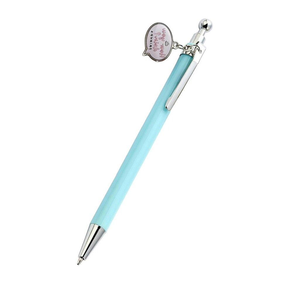 image 1 of Friends How You Doin? Rollerball Pen - Pale Blue/Silver - One Size