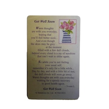 Get Well Soon...Wallet Card (Sentimental Keepsake Wallet / Purse Card)