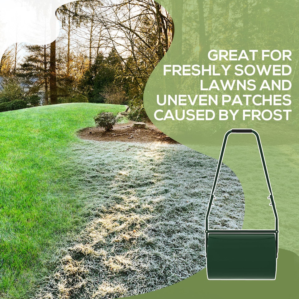 image 1 of Outsunny 63 L Lawn Roller Large Heavy Duty Metal Sand or Water Filled