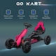 image 5 of HOMCOM Children Pedal Go Kart w/ Adjustable Seat, Handbrake - Pink