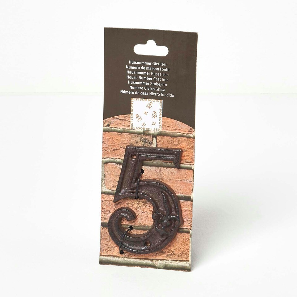 image 1 of Homescapes Cast Iron House number, 5