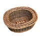 image 1 of Set of 3 Two Tone Green Oval Willow Trays | Brown | Brown | Set of 3