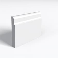 Pack of 15 (Total 15 Units) - MDF Primed Fluted Lambstongue Skirting Board & Rebate - 25mm (T) x 94mm (H) x 3050mm (L)