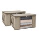 image 1 of OHS 2 Pack Foldable Underbed Wardrobe Clothes Organiser Storage Bags, Large - Natural