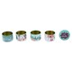 image 5 of Christmas Metal Storage Mini Tins Set Nesting Stacking Containers Festive Design | Multi | Teal