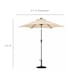 image 4 of JSH 2.7m Straight Tilting Garden Parasol - Beige Outdoor Round Patio Sunshade with UV 30+ Protection & Crank Handle Umbrella