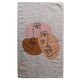 image 1 of modern contemporary minimalist woman portrait Designer Bath Towel | Multi